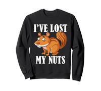Funny Vasectomy Lost My Nuts Squirrel Pun for Men Dads Sweatshirt