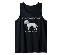 Funny Vasectomy Recovery Cone Joke for Dog Dads Men Tank Top