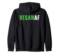 Funny Vegan AF Plant Based Vegetarian Keto Organic Diet Zip Hoodie