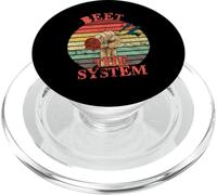 Funny Vegan Beet the System Anarchy Retro Veganism Veggie PopSockets PopGrip for MagSafe