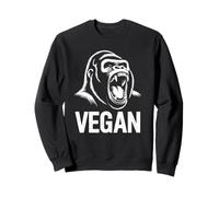 Funny Vegan Gorilla Plant Based Vegan Lovers Gift Sarcastic Sweatshirt