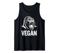 Funny Vegan Gorilla Plant Based Vegan Lovers Gift Sarcastic Tank Top