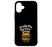 Funny Vegan Junk Food Meme Plant Based Fries Pizza Case for iPhone 16 Plus