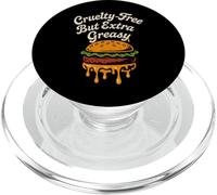 Funny Vegan Junk Food Meme Plant Based Fries Pizza PopSockets PopGrip for MagSafe