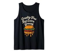 Funny Vegan Junk Food Meme Plant Based Fries Pizza Tank Top