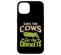 Funny Vegan Quote - Eat The Crickets - Save The Cows Case for iPhone 13