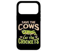 Funny Vegan Quote - Eat The Crickets - Save The Cows Case for iPhone 17 Pro Max