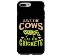 Funny Vegan Quote - Eat The Crickets - Save The Cows Case for iPhone 7 Plus/8 Plus