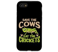 Funny Vegan Quote - Eat The Crickets - Save The Cows Case for iPhone SE (2020) / 7/8