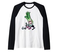 Funny Vegetable Bodybuilding Vegan Vegetarian L itness Raglan Baseball Tee