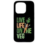 Funny vegetarian, live on the veg, carrot graphic fun vegan Case for iPhone 15 Pro
