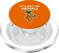 Funny vegetarian plant based 'let's root for animals' vegan PopSockets PopGrip for MagSafe