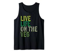 Funny Vegetarian Sarcastic Humor Live On The Veg Vegan Tank Top