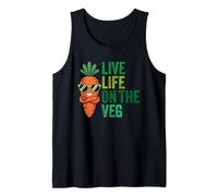 Funny Vegetarian Sarcastic Humor Live On The Veg Vegan Tank Top