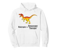 Funny Velociraptor Dinosaur Physics Pun Physicist Dad Joke Pullover Hoodie