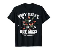 Funny Very Merry Hot Mess Barely Surviving The Holidays T-Shirt