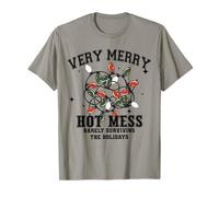 Funny Very Merry Hot Mess Barely Surviving The Holidays T-Shirt