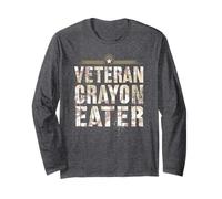 Funny Veteran Crayon Eater Grunt Brother Military Soldier Long Sleeve T-Shirt