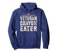 Funny Veteran Crayon Eater Jarhead Brother Military Dad Joke Pullover Hoodie