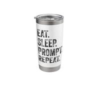 Funny Vibe Coding AI Agent Developer Prompt Engineer Coder Stainless Steel Insulated Tumbler
