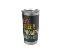Funny Vibe Coding AI Agent Developer Prompt Engineer Coder Stainless Steel Insulated Tumbler