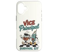 Funny Vice Principal Survival Kit Retro Rubber Hose Cartoon Case for iPhone 16 Plus