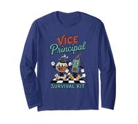 Funny Vice Principal Survival Kit Retro Rubber Hose Cartoon Long Sleeve T-Shirt
