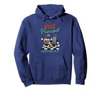 Funny Vice Principal Survival Kit Retro Rubber Hose Cartoon Pullover Hoodie