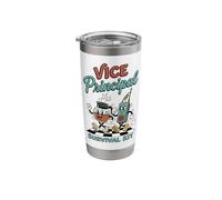Funny Vice Principal Survival Kit Retro Rubber Hose Cartoon Stainless Steel Insulated Tumbler