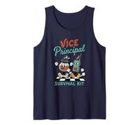 Funny Vice Principal Survival Kit Retro Rubber Hose Cartoon Tank Top