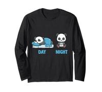 Funny Video Gaming Panda Sleep and Game Sleep Game Long Sleeve T-Shirt