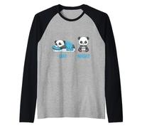 Funny Video Gaming Panda Sleep and Game Sleep Game Raglan Baseball Tee