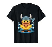 Funny Viking Duck with Axe Norse Sea Warrior T-Shirt