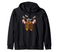 Funny Viking Leif Erikson Thor Full Beard Viking Zip Hoodie
