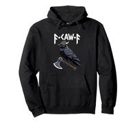Funny Viking Norse Mythology Odin's Raven Warrior Axe Runes Pullover Hoodie