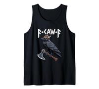 Funny Viking Norse Mythology Odin's Raven Warrior Axe Runes Tank Top