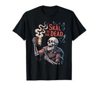 Funny Viking Skeleton Beer - Skål to The Dead T-Shirt