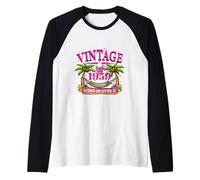 Funny Vintage 1959 Retiring 67th Birthday Retired Loving it Raglan Baseball Tee