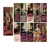 Funny Vintage Art Bookmarks for Women - 10Pcs Aesthetic Bookmarks with Sarcastic Quotes for Book Lovers Humorous Reading Accessories for Page Markers Stocking Stuffers Gifts for Her Friends Book Club