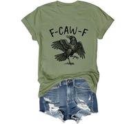 Funny Vintage Black Caw T Shirt Black Raven Vintage Crow Graphic T Shirts for Women Men