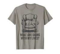Funny Vintage Cat Quote Meme What Am I Doing with My Lives T-Shirt