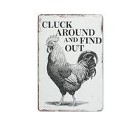 Funny Vintage Chicken Coop Metal Tin Signs Cluck Around And Find Out Rustic Wall Decor Home Bar Kitchen Coffee Man Cave Garage Wall Decor Art Tin Sign 12x16 Inch