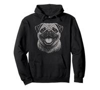 Funny Vintage Grunge Style Pug Retro Dog Lover Pet Pug Pullover Hoodie