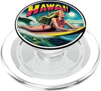 Funny Vintage Hawaii Surf PopSockets PopGrip for MagSafe