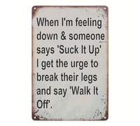 Funny Vintage Metal Sign - "I'm Not A Proctologist, But I Know An Asshole When I See One" - Humorous Retro Wall Art for Outdoor, Garage, Home Bar, for Man Cave Decor 20x30 CM