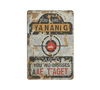 Funny Vintage Metal Signs You Are No Longer A Trespasser You Are Now A Target Warning Metal Sign,Home Bar Kitchen Coffee Man Cave Garage Wall Decor Art Tin Sign 5.5x8 Inch