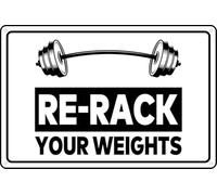 Funny Vintage Metal Tin Sign Please Re-Rack Your Weights Retro Sign Wall Decorative for Home Gym Living Room Man Cave Garage Cafe Pub Bar Bedroom Bathroom Outdoors Decor 8x12 Inch