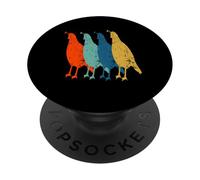 Funny Vintage Quail Birds retro graphics For Breeders PopSockets Adhesive PopGrip
