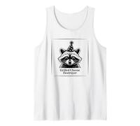 Funny Vintage Raccoon Grilled Cheese Destroyer Tank Top