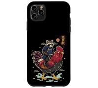 Funny Vintage Raccoon Rooster Chicken Japanese Ukiyo-e Art Case for iPhone 11 Pro Max